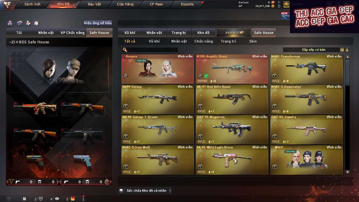 shop acc cf uy tin gia re